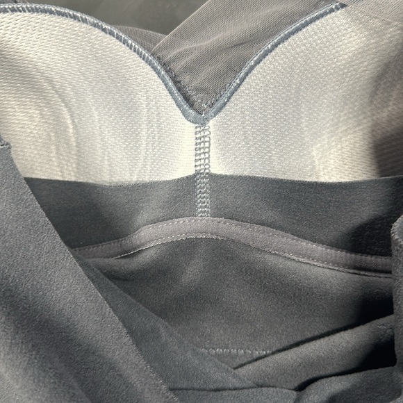 XL gray color sleeveless super duper soft top with padded lace over bust line - Picture 5 of 5